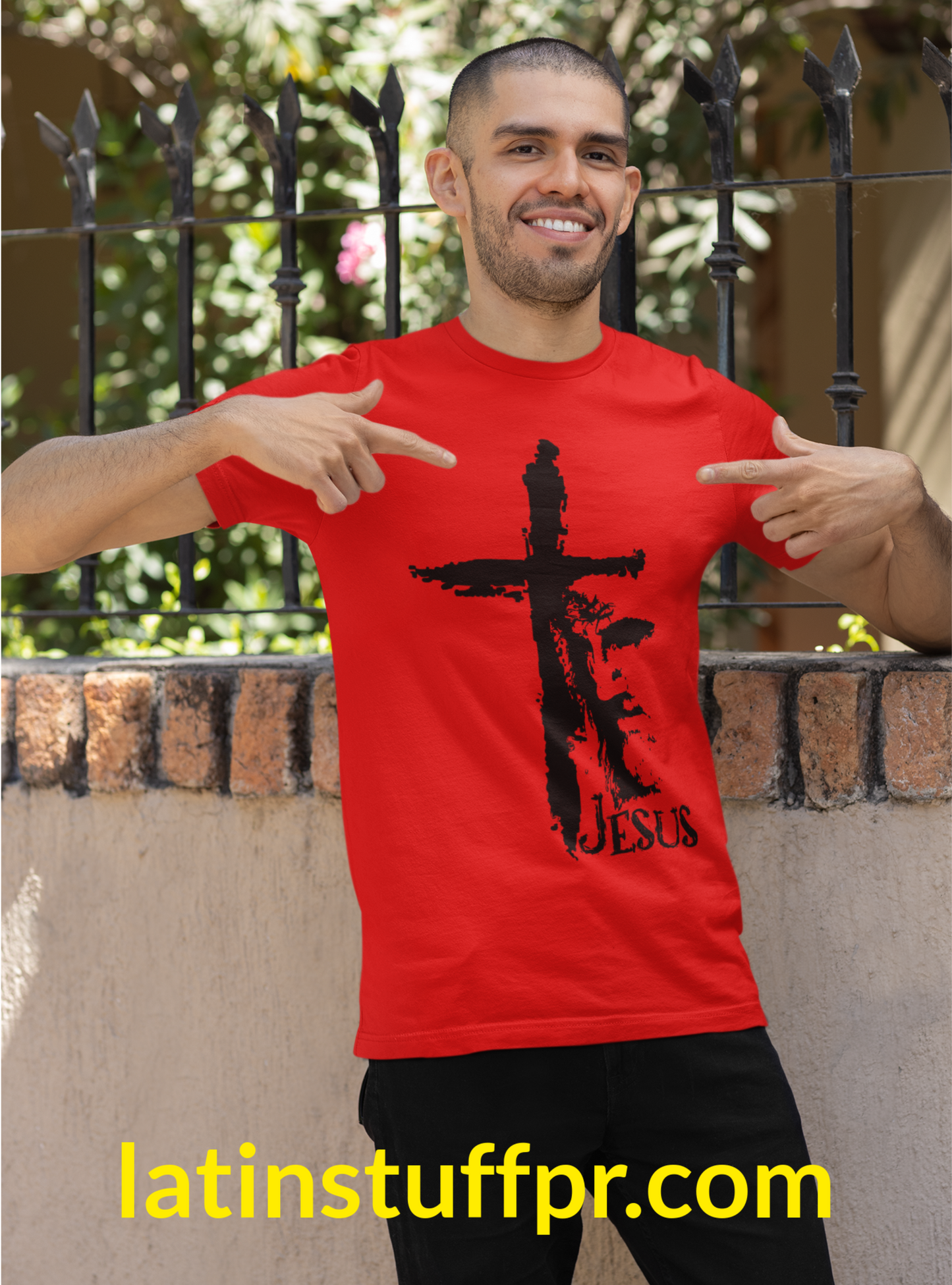 JESUS CROSS AND FACE T-SHIRT